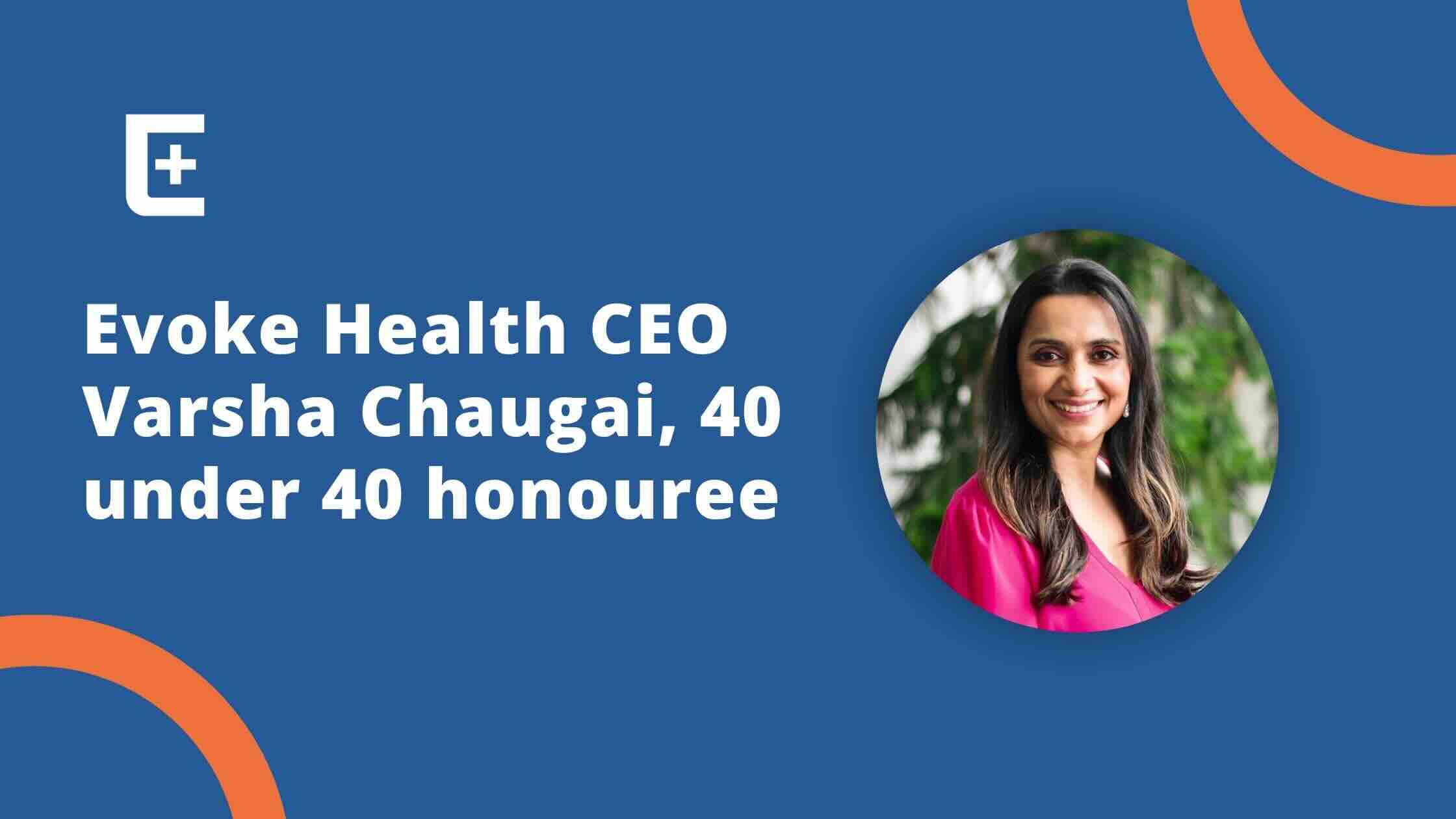 Varsha with 40under40 Award
