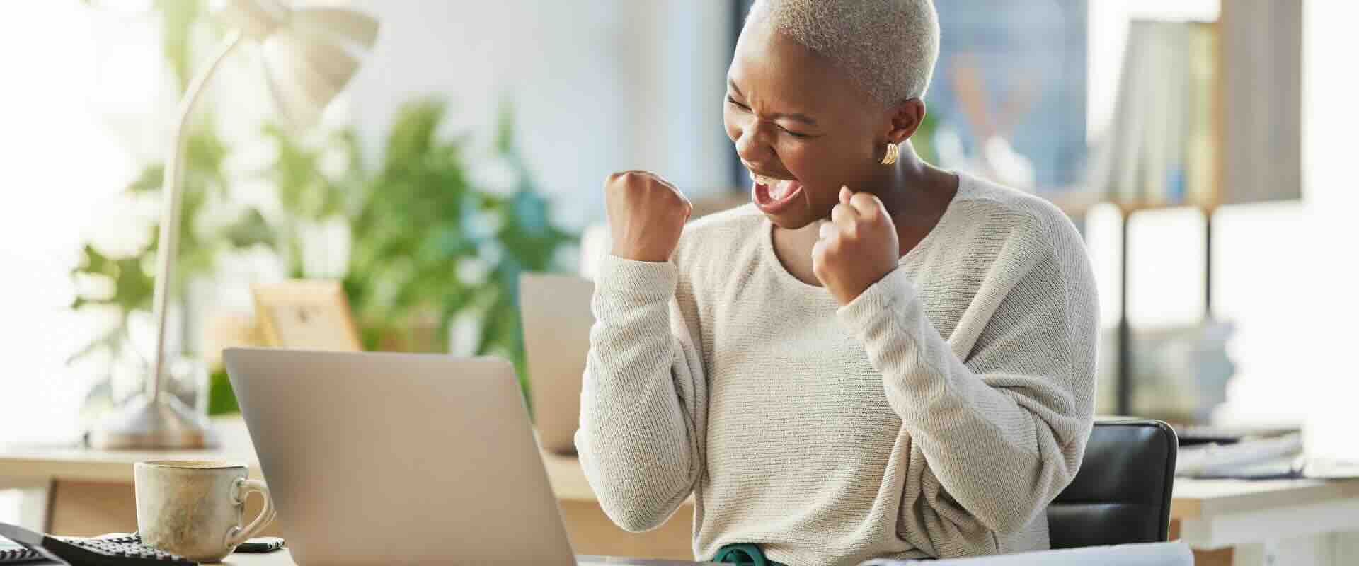 Evoke Health image with a happy woman